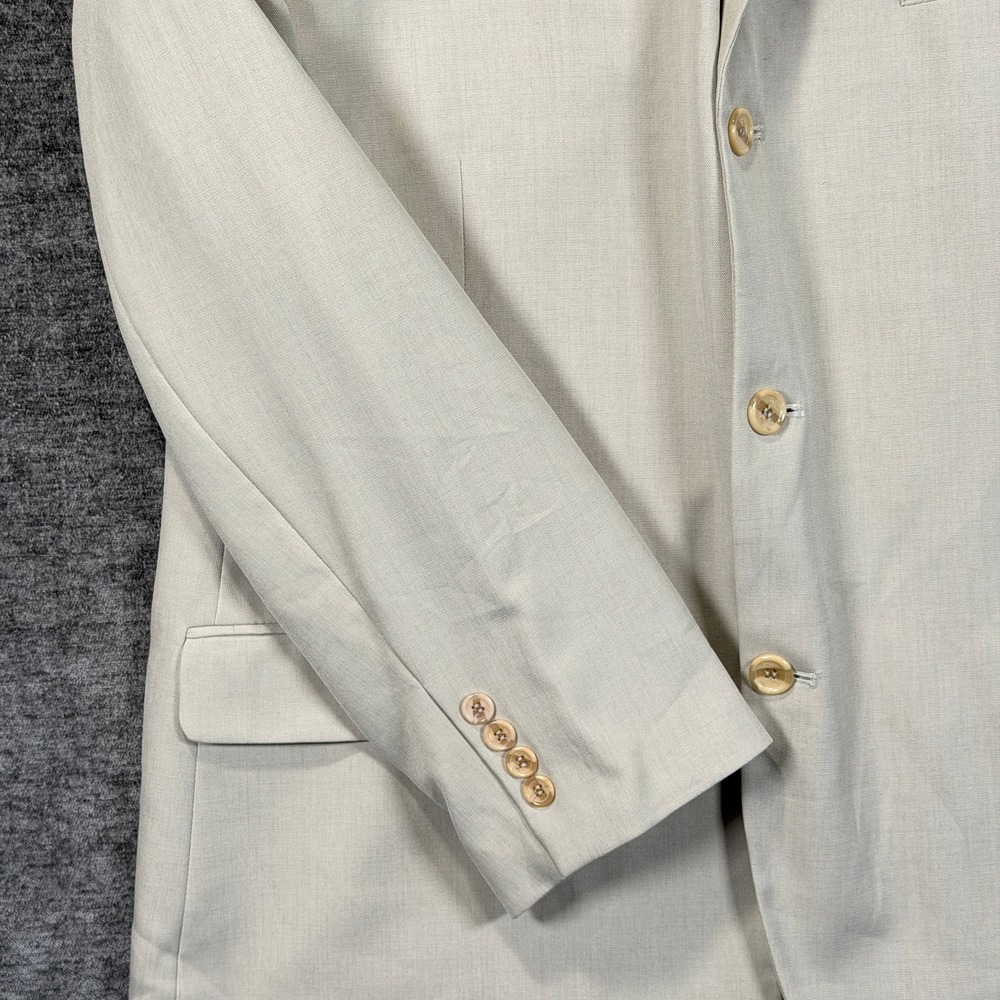 Leonardi Men's Blazer 44R Light Gray Super 150s 3 Button Sport Coat NWT - Picture 6 of 16